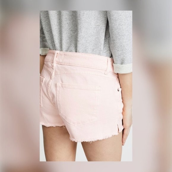 DL 1961 Renee Cut Off Frayed Denim Shorts Blush Pink sz 25 EUC - Picture 13 of 14